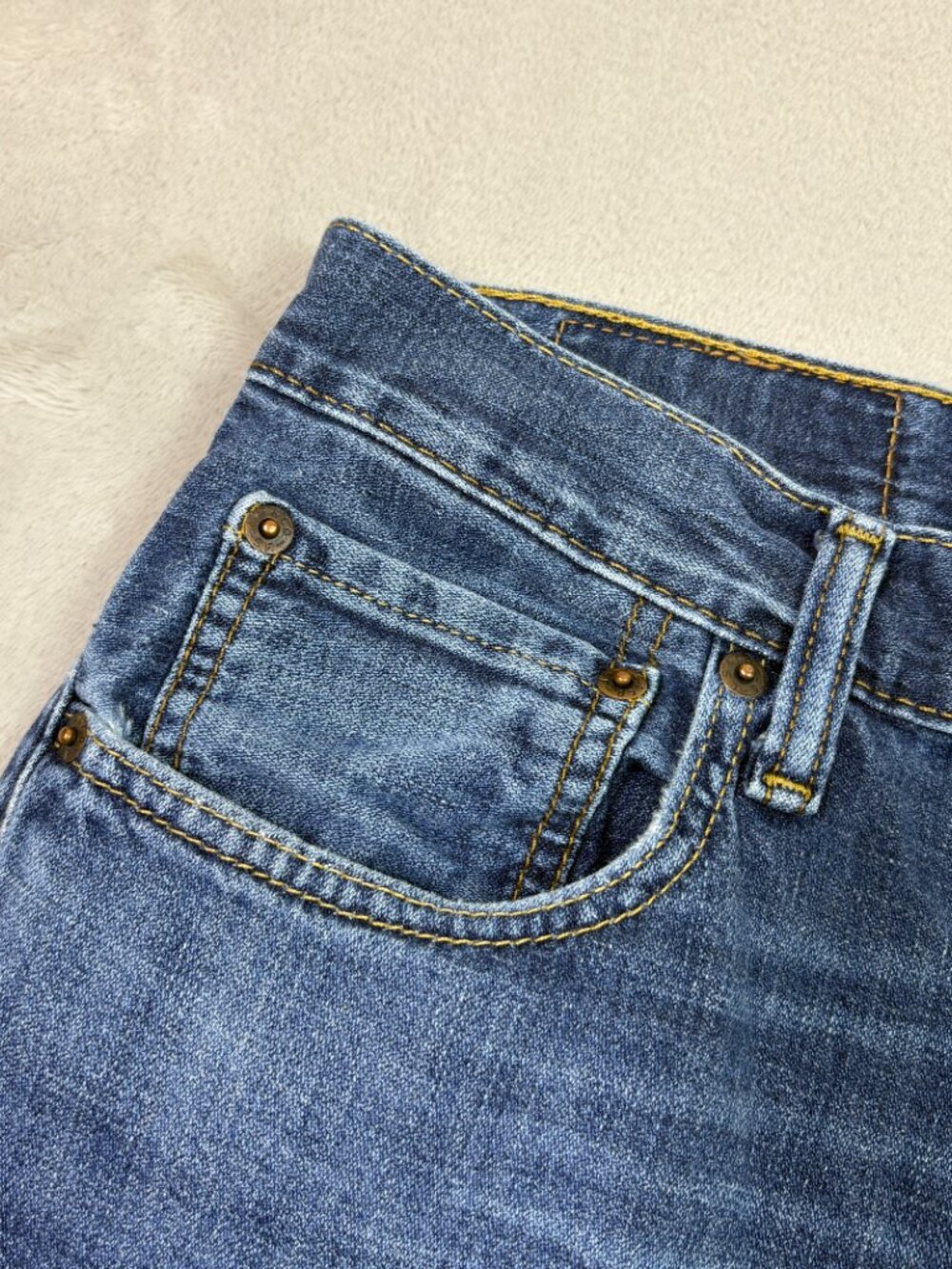 Levi's 569 Loose Straight Mens Fits 36x31 (Tag 34x32) Dark Wash Blue Jeans Baggy - Picture 2 of 10